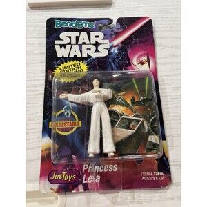 NIB 1993 Vintage Bend-Ems Star Wars - Justoys Princess Leia Collectable Poseable
